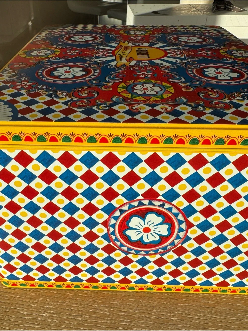 Dolce & Gabbana Decorative Multicolor Tin Storage Box